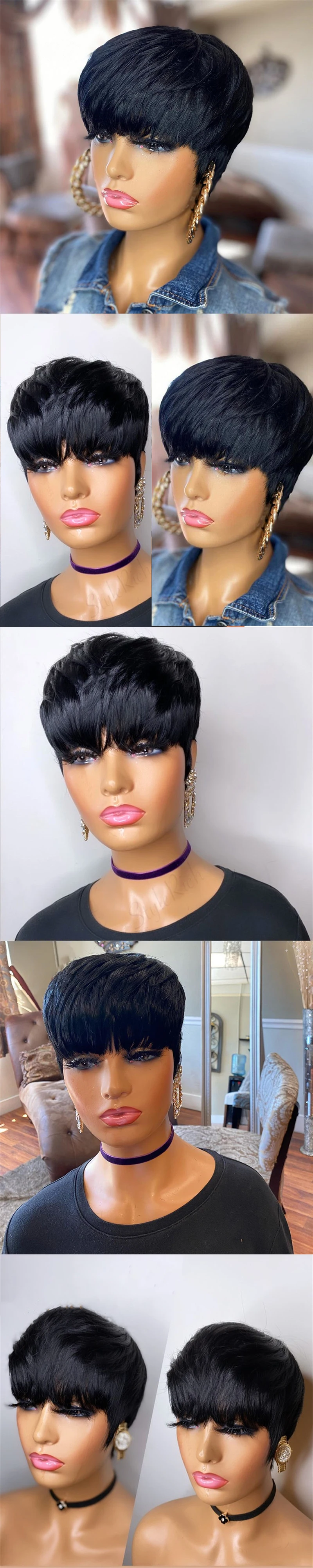 short pixie cut lace wigs