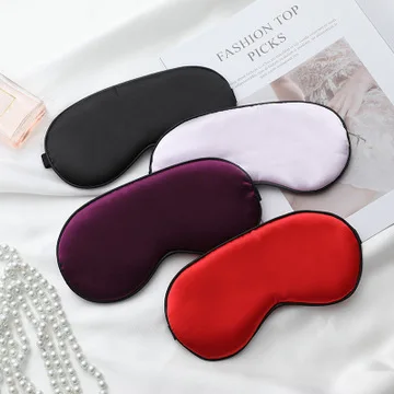 

Wholesale mask shading soft silk hotel travel rest airline customized blindfold eye patch