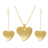 

S-411 Xuping Wholesale Best Selling Brand fashion stainless steel 24k gold dubai heart shape jewelry set