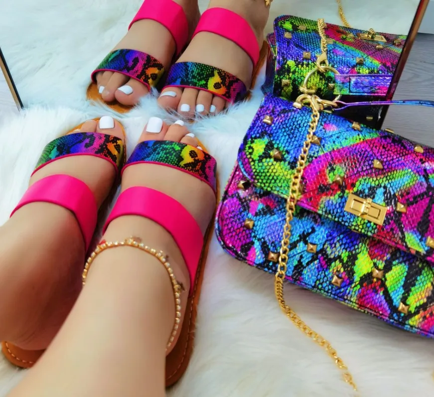 

Designer Fashion Snakeskin shoes and handbags sets for women