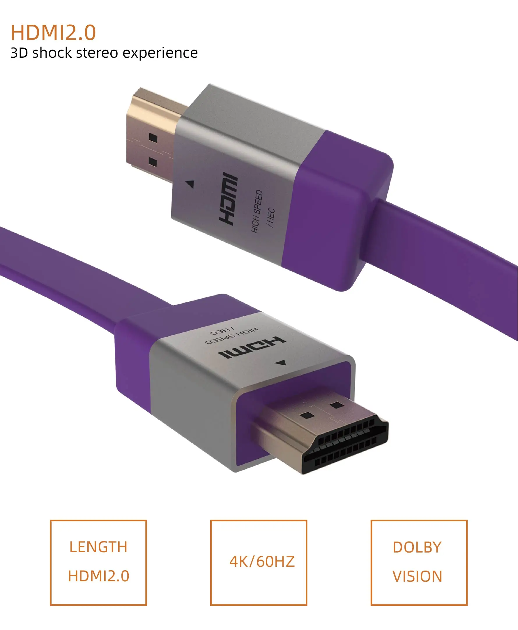 Free sample Hot sale 2k*4k 3d 1080p hdmi cable for hdtv ps3 ps4 - ANKUX.COM