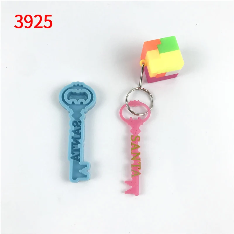 

3925 santa keychain molds for epoxy resin, Random