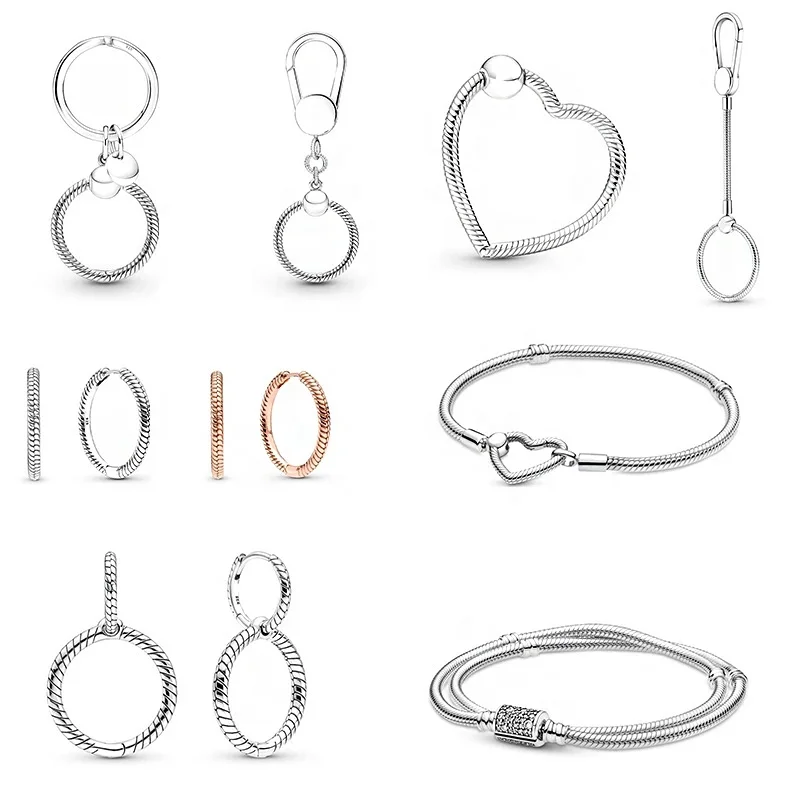 

Original Beads New 925 Sterling Silver Designer Beadeds Accessories Charms custom defense set women keychain charms DIY Jewellry