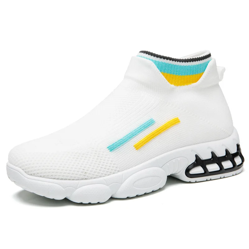 

High Stretch Women'S Shoes Braided Belt Polyester Ladies Leisure Sports Walking Socks Shoes Eva Breathable Trend Footwear Girls, 4 colors