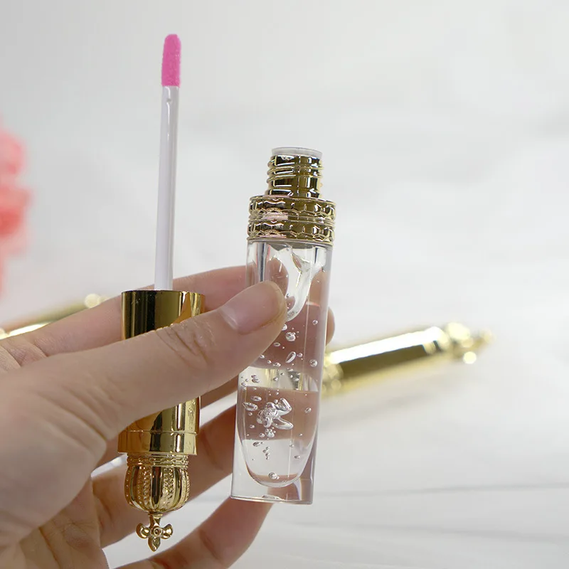 

QUNXIANG OEM Church top tube Makeup Lip Polish pink and Clear lip gloss wholesale vendors private label clear lipgloss