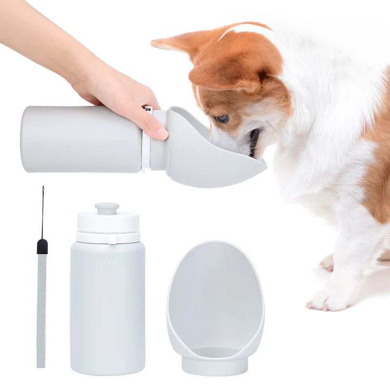 

Wholesale New Product Ideas Portable Silicone Foldable Dog Water Bottle Drinking Bottle Feeder 2023