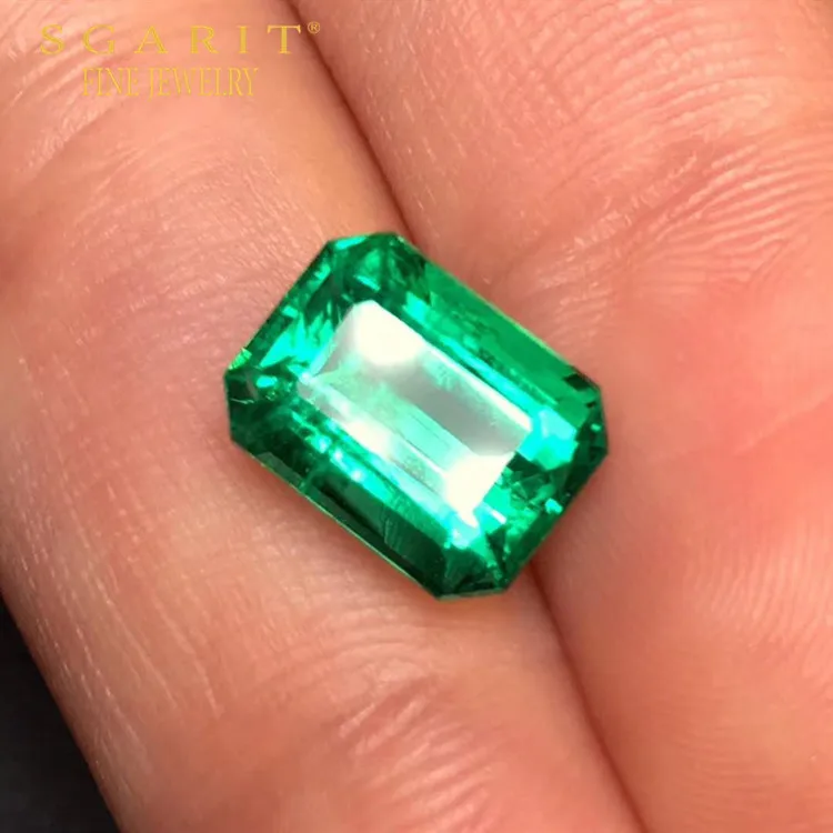

SGARIT high quality loose gemstone with wholesale price for jewellery 3.12ct vivid green natural emerald
