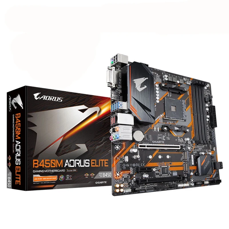 

Brand New AM4 B450 B450M AORUS ELITE Desktop Mother Board For 3600 3500X 4650G 4750G 3400G 3200G