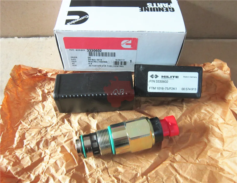 Genuine Cummins Engine Qsk 60 Etr Fuel Control Actuator 3330602 Qsk60