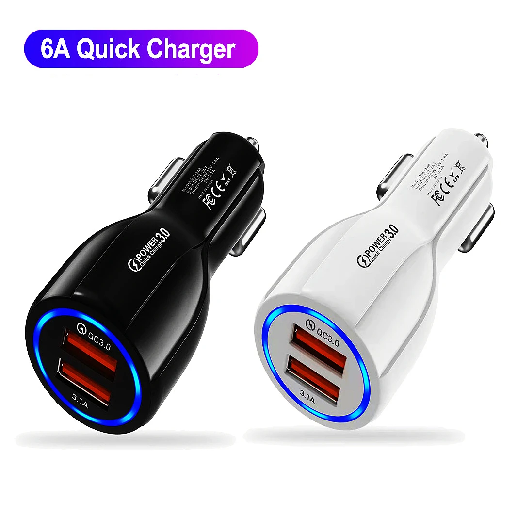 

Factory Wholesale Quick Charge 3.0 mini portable universal fast dual usb car charger