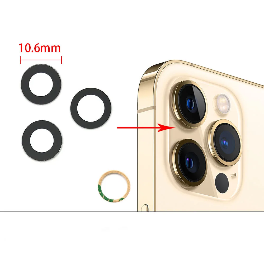 

Camera Glass Lens Back Rear Camera Glass Lens For Iphone 12 Pro Max / For Iphone 12 Mini Replacement Repair Spare Parts