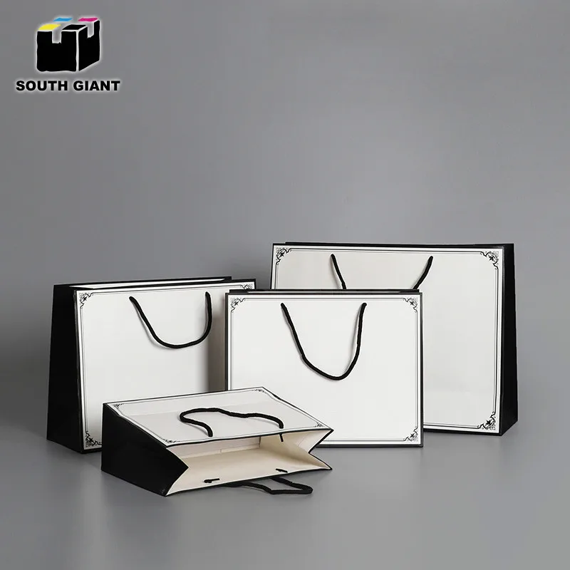 
Premium Custom Print Luxury Brand Boutique Paper Shopping Bags with Your Own Logo 