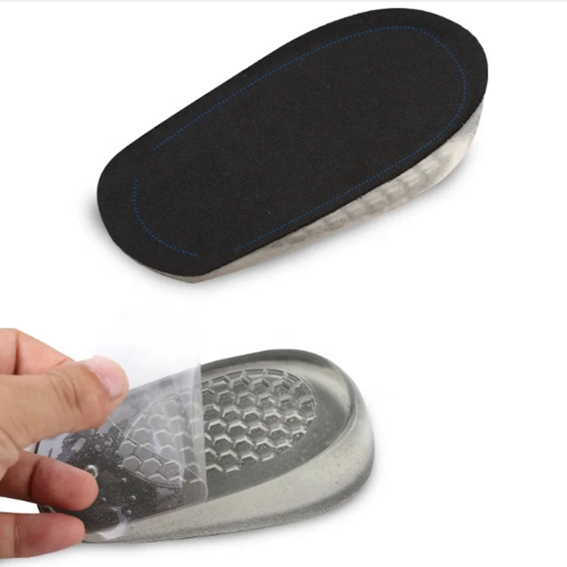 

Factory direct sales new massage foot care shoe pads padded inner heightening silicone heel pad