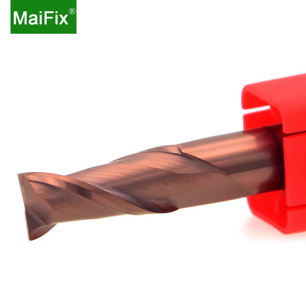 

Maifix 1PC 2 Flute HRC55 Endmill Milling Cutter Stainless Steel Square Flat Tungsten Carbide End Mill