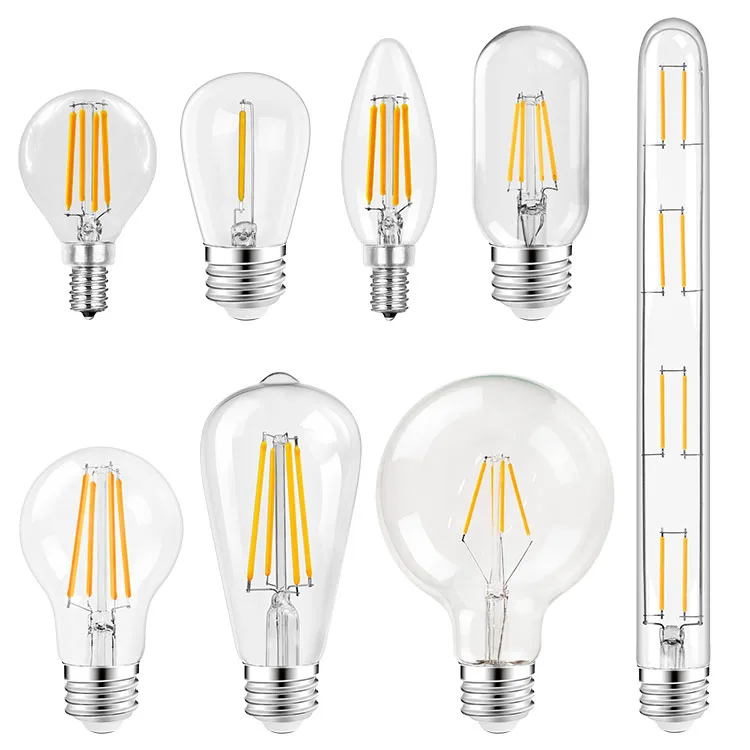 6W E27 E14 Golfball G45 LED Filament Light Lamp Bulb 120V 230V For Indoor Lighting