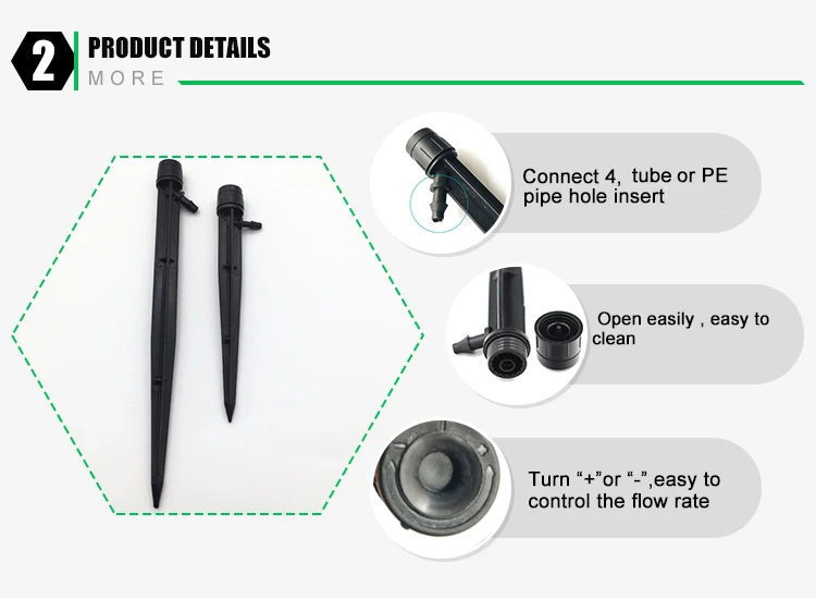 Irrigation Dripper On Stake Emitter Drip System Micro Sprinkler On