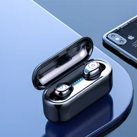 

New trend 2019 Smart mini Portable wireless earbud with charger case wireless headphone F9 Earphone