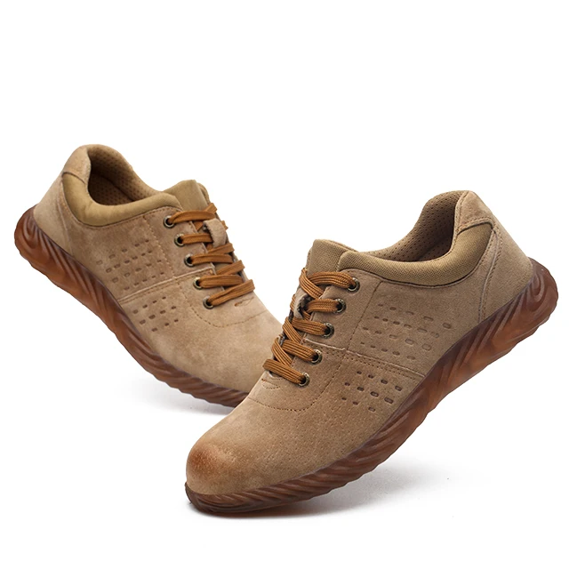 

Wear resistant safety shoes with rib soles, Orange