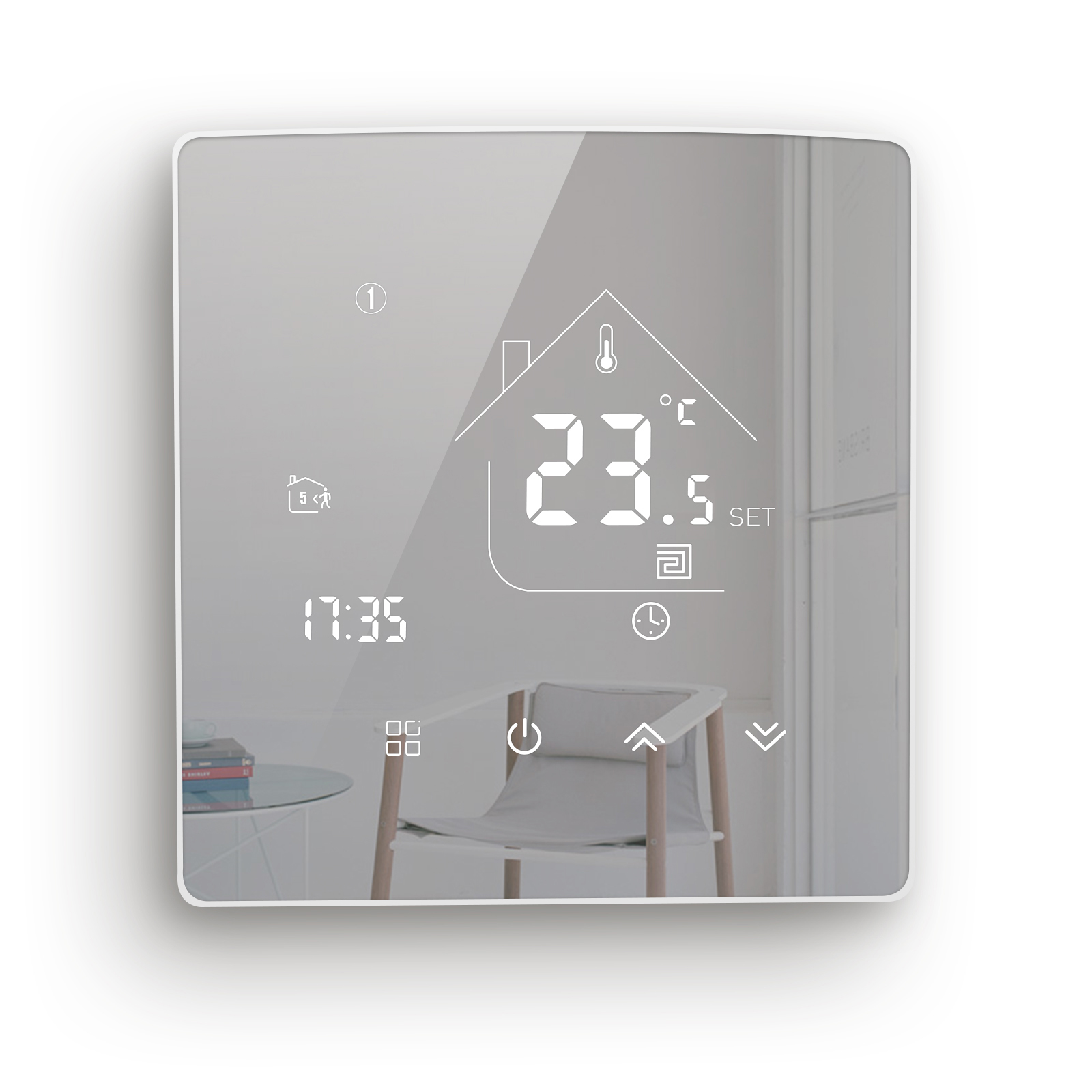

glass touch screen voice control WiFi smart water floor heating thermostat