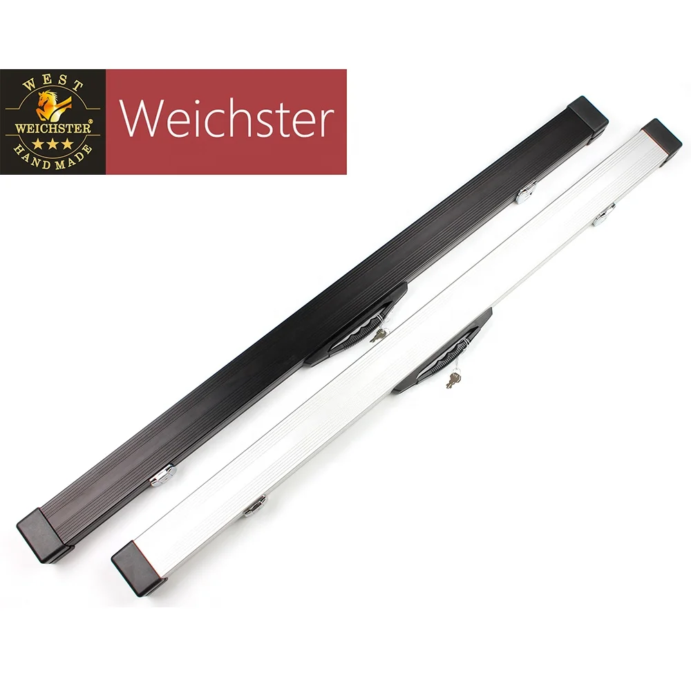 

Weichster 3/4 Aluminum Snooker Pool Cue Hard Case 47" with Locks and Chalk Space, Silver or black