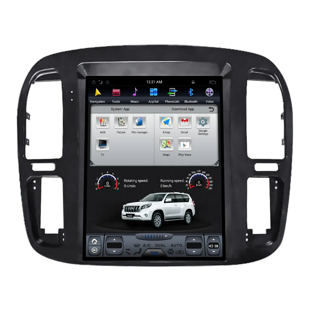 

Auto Stereo For Toyota Land Cruiser LC100 For Lexus LX470 1992-2002 Tesla Style Android Car GPS Navigation Multimedia Player