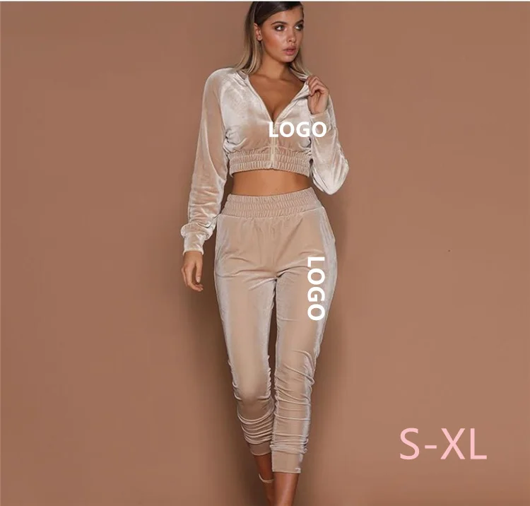 

Custom Fall Sets 2 Piece Logo Blank Jogger Outfits Clothing Womens Tracksuits Sweatsuits Women Sweatsuit Set Tracksuit, Picture