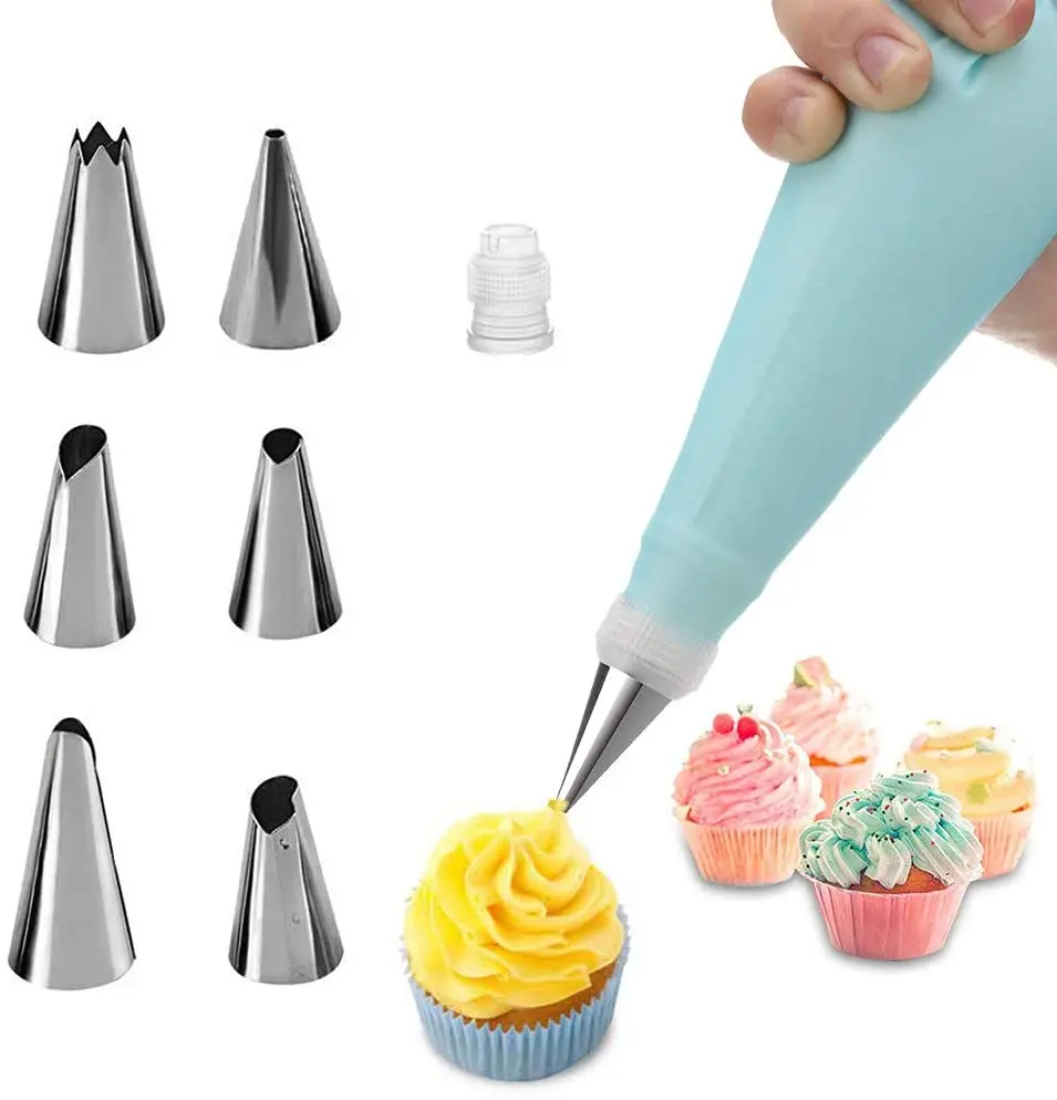 

DIY Cake Decorating Kit Cake Decorating Supplies Cake Piping Icing Nozzles Tips Kit Set, Silver