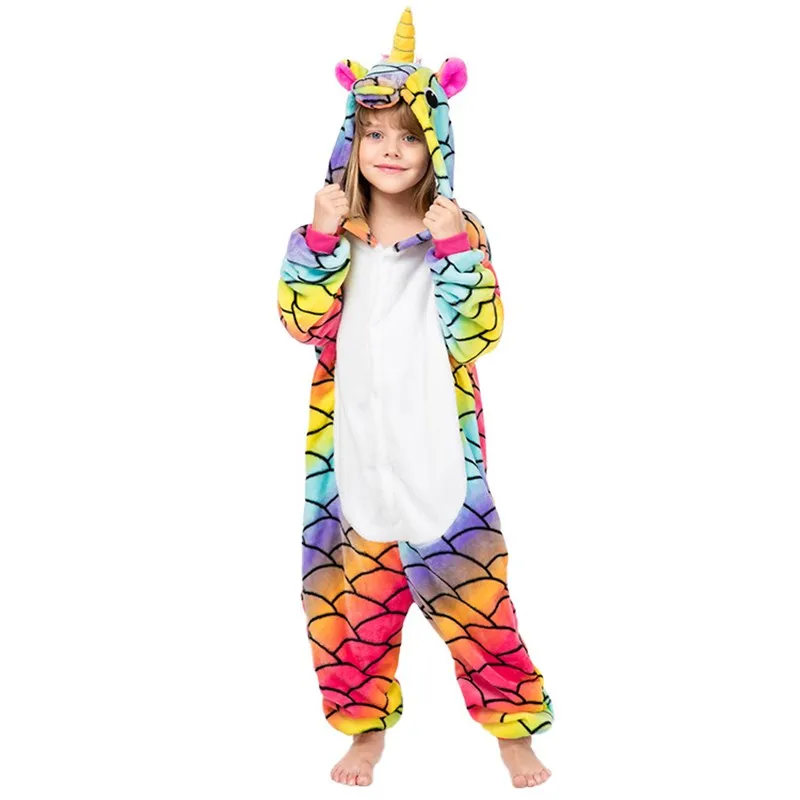 

Wholesale kids pajamas unicorn flannel kids zipper pajamas onesie pajamas, As picture