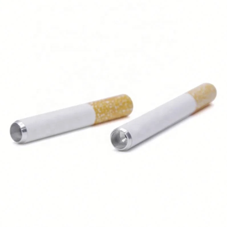 

Portable Smoking 55mm Length Tobacco Pipe Aluminum Cigarette Smoking Pipe, White