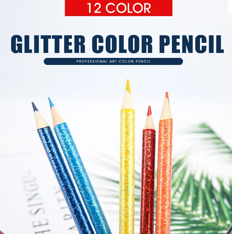 glitter colored pencils