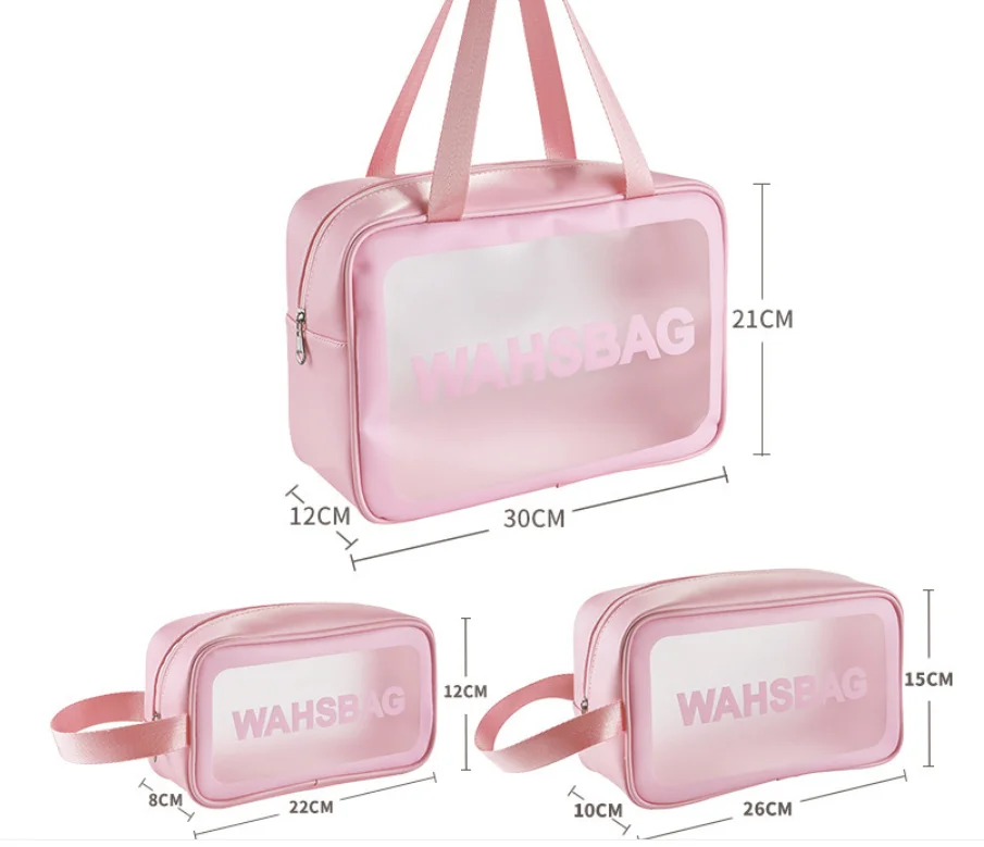 

Hot Sale TPE/PVC Waterproof Travel Cosmetic Pouch Makeup Toiletry Bag, Customized color