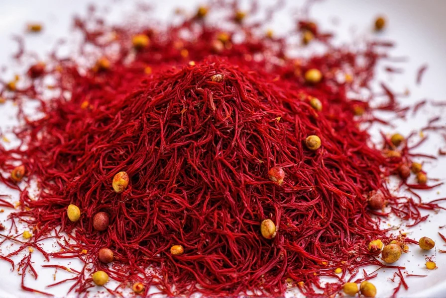 Worker harvesting saffron stigmas