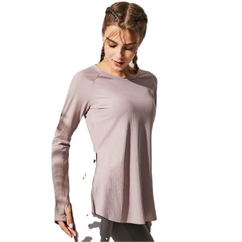 

Sport top long sleeve gym wear women fast dry breathable long sleeve yoga clothes popular runner top tee shirt