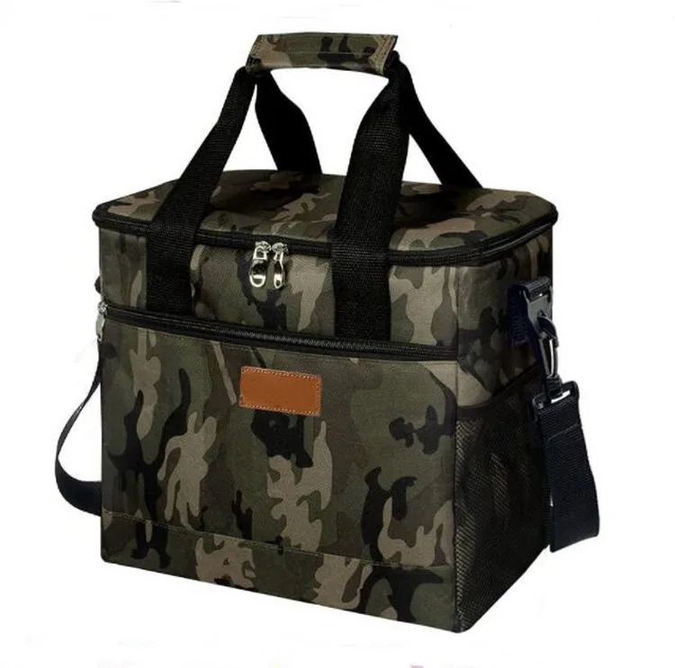 

Outdoor Camouflage Soft Cooler Bag Ice Insulated Drink Food Bag Can Beer Insulation Bag for Hiking Fishing Camping, Custom patterns