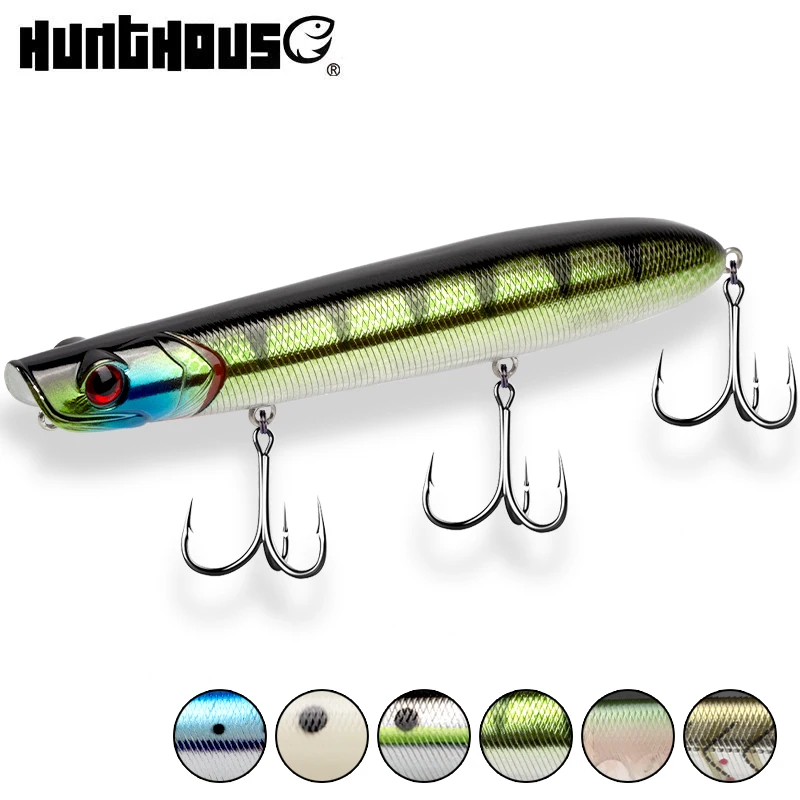 

Hfloating hard plastic lure artificial painting fishing bait popping lure, 6 colors