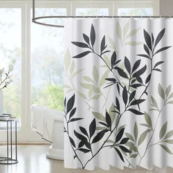 New Waterproof Bathroom Curtains Polyester Durable Fashion Home Hotel Bathroom Shower Bath Curtain With Hooks