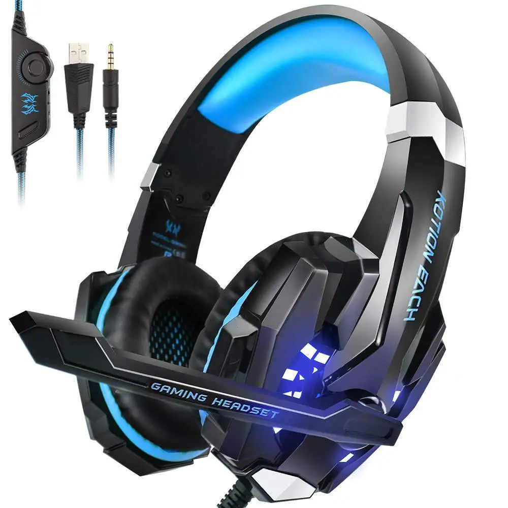 

G9000 Stereo 3.5mm Noise Cancelling Headset Game With Mic Led Light For Switch Ps4 Xbox One Pc Gaming Headsets
