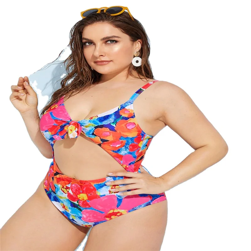 

Plus Size Swimwear Women High Waist Swimsuit 2020, Customized color