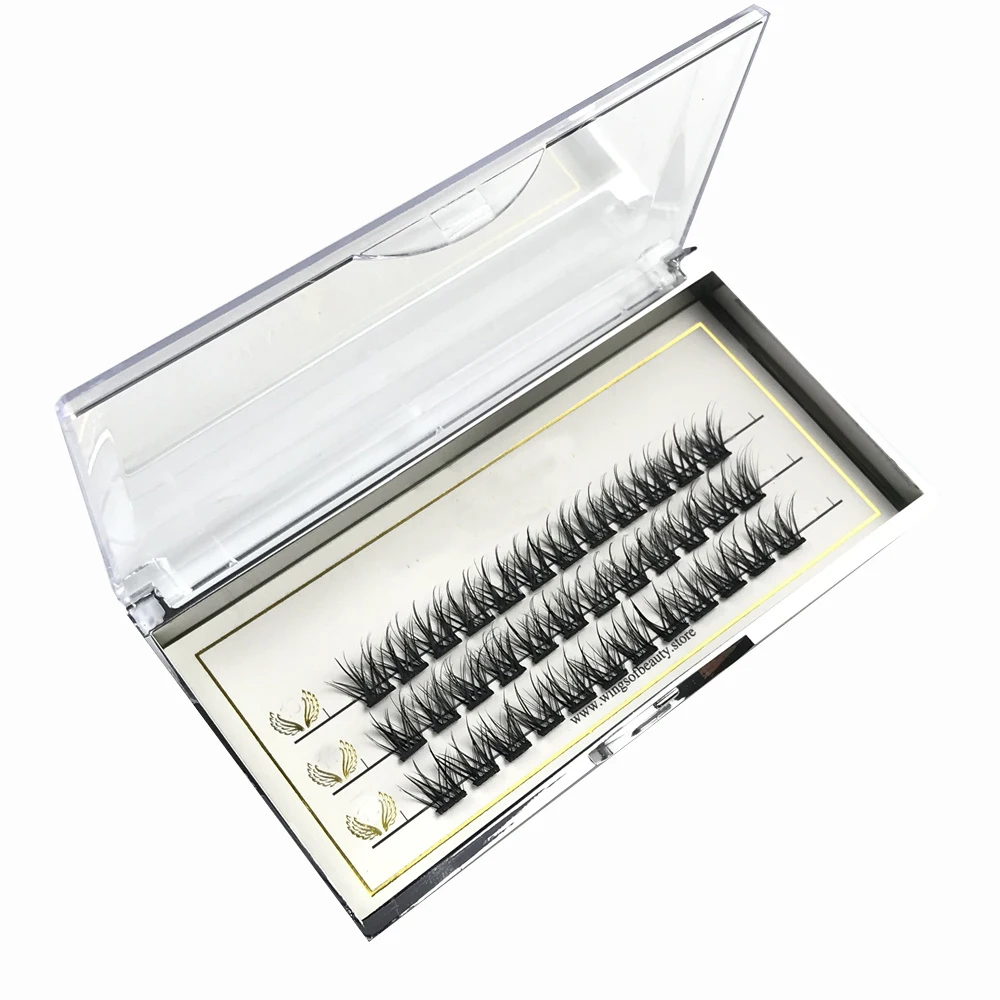 

Unique Styles With Mixed Length Diy Your Lashes Private Label individual Eyelash Extensions Cluster lashes, Natural black