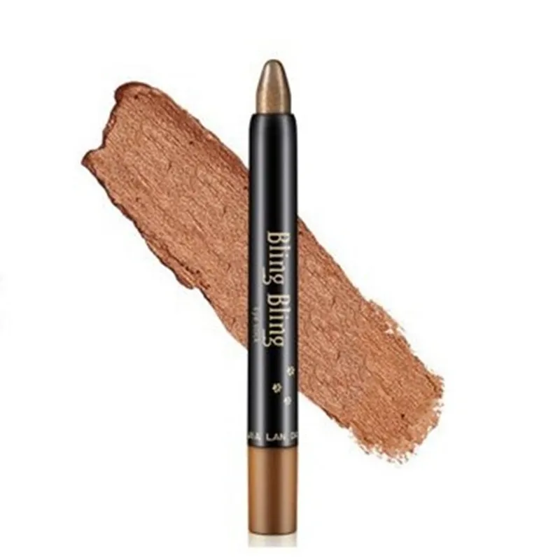 

Amazon hot sale glitter eyeshadow stick soft and smooth cream eyeshadow crayon long lasting pearlescent highlighter eyeshadow
