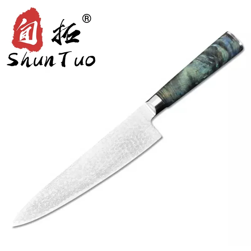 

Crown chef's knife Contemporary contracted Meat cleaver vegetables vg10 chef stainless steel knife damascus 8"