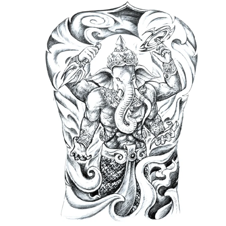 

Hot sales high quality skin safe men animal arm tattoo sticker, Cmyk
