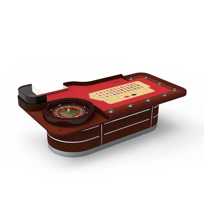 

YH 110inch Lucky Red European Style Casino Game Poker Table Professional Roulette Wheel Table