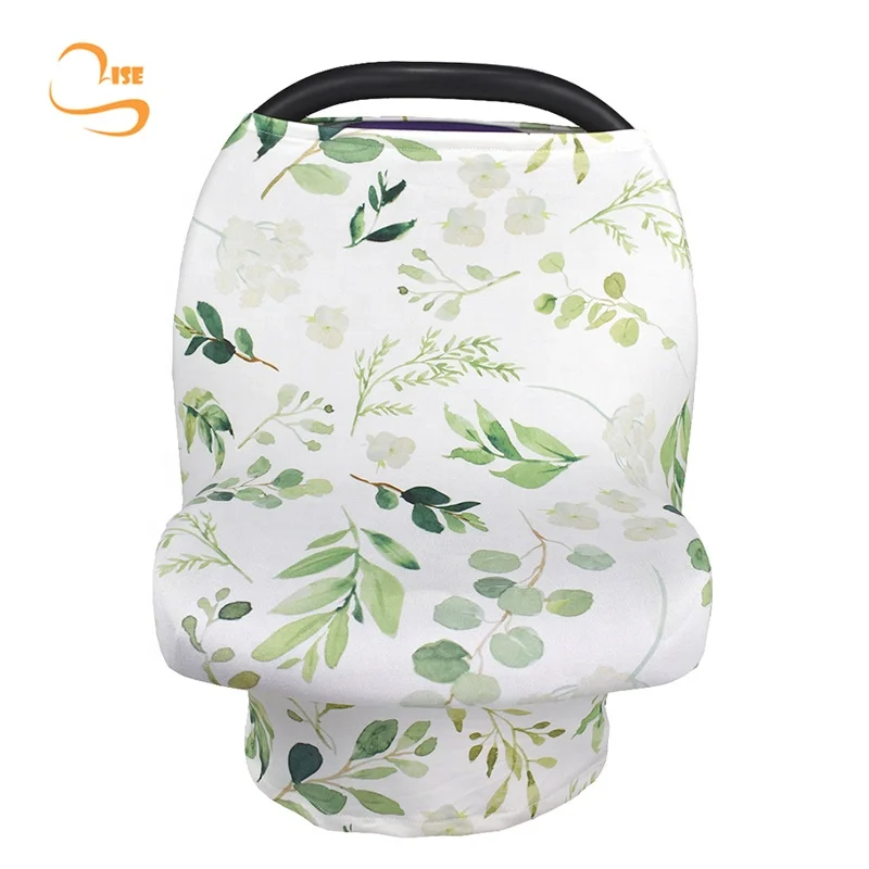 

Multiuse Soft Baby Stroller Canopy 4 in 1 Spandex Printed Car Seat Cover Nursing