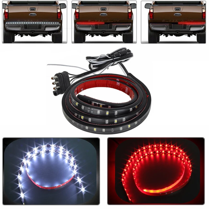 
49 inch truck tailgate light strip flexible bi-color 12V 2835 70SMD LED turn signal light 