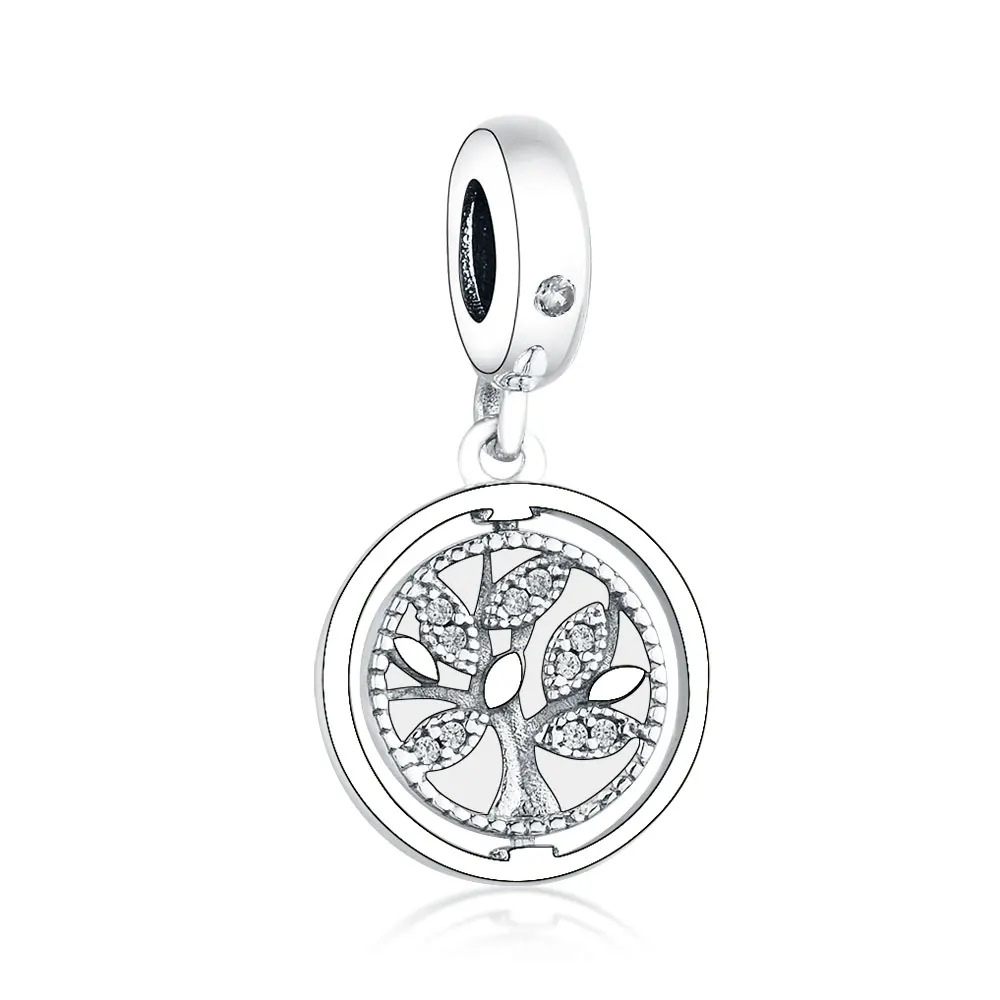 

Wholesale Hot Sale 925 Sterling Silver DIY Beads Rotating Tree Pendant Designer Charm Jewelry Making