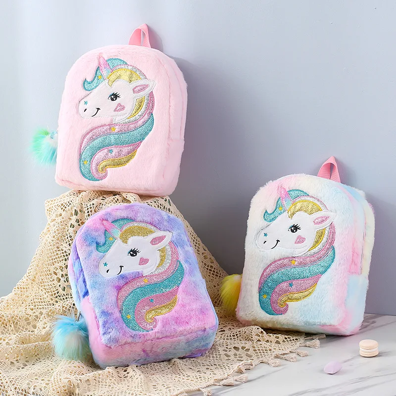 

Wholesale Cheap Cute Girls Cartoon Unicorn School Backpack Bag Children Trendy Kindergarten Schoolbag For Kids, As pictures