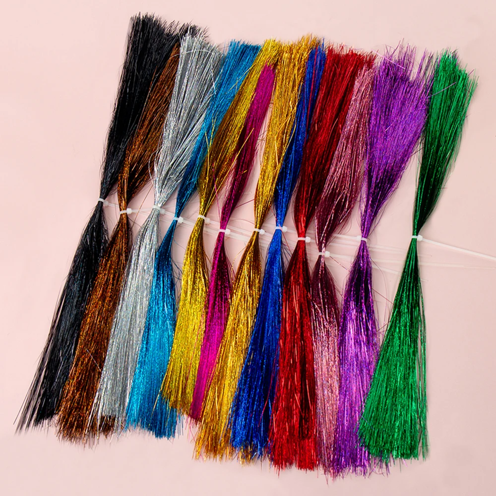 

Popular Factory Supply Laser Color Flash Tinsel Fly Fishing Reflective Filament Fly Tying Metallic Material