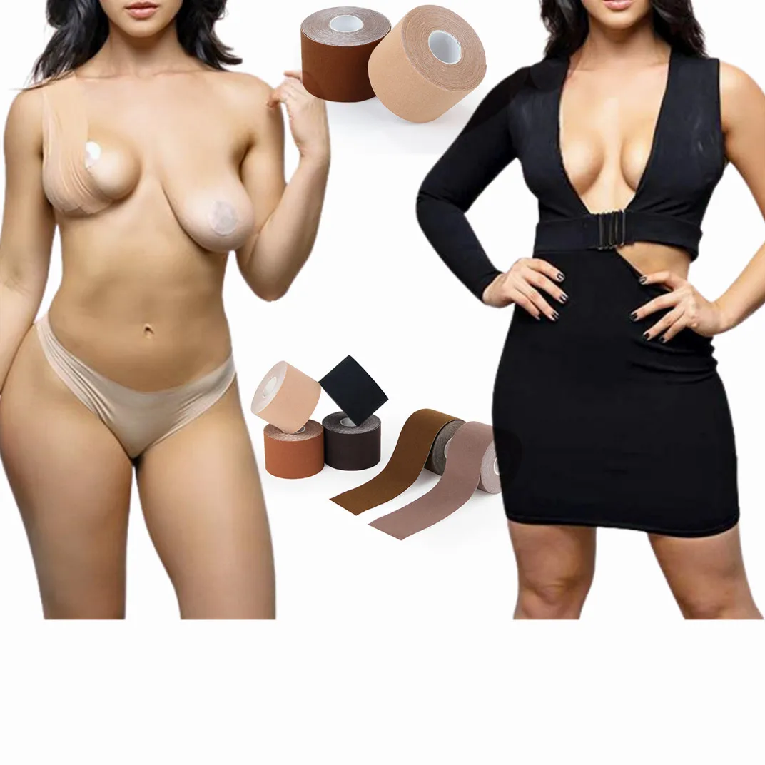 

5M Boob Tape Invisible Amazon Breast Tape Skims Tape For Women, Skin,black,tan,white,brown,bronze,madder brown,ect