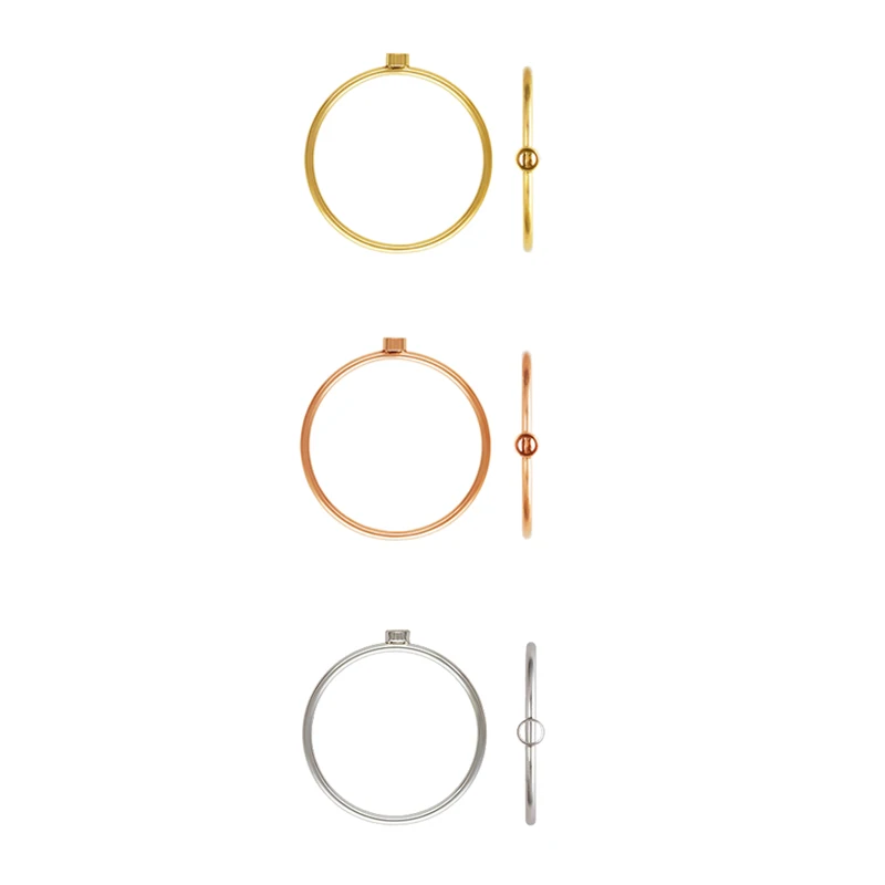 Fashion 2mm Gold Filled Bezel Rings for Women 925 Sterling Silver Fine Jewelry Finger Rings